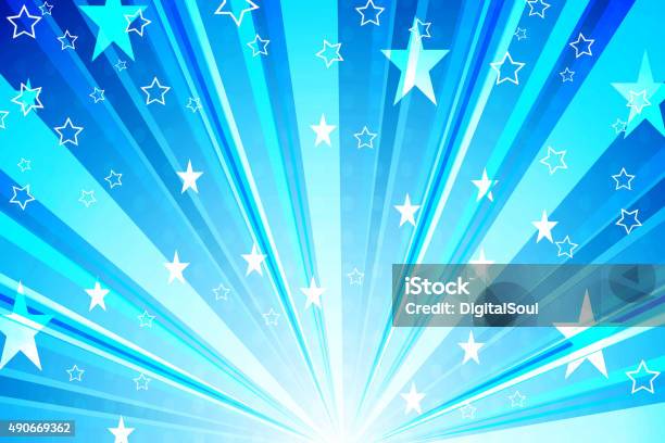 Star Burst Blue Stock Illustration - Download Image Now - 2015, Abstract, Abundance