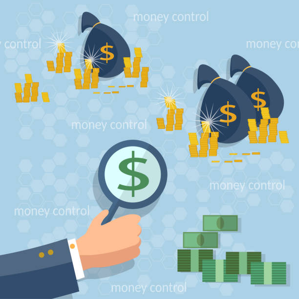 istock Control of money dollar coins online money transfer transactions 490669912