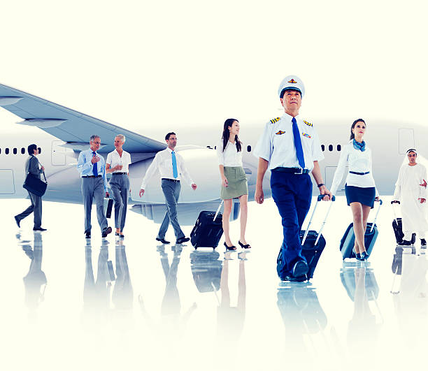 istock Business People Cabin Crew Transportation Airplane Concept 490670776