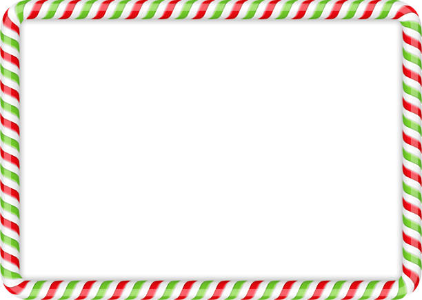 candy cane frame - candy cane copy space no people candy stock-grafiken, -clipart, -cartoons und -symbole