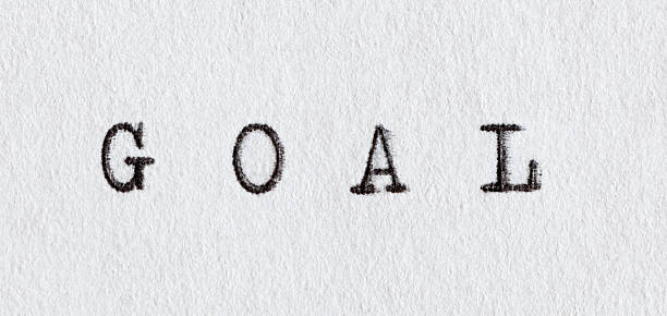 istock Goal written on white paper with old typewriter. 490672068