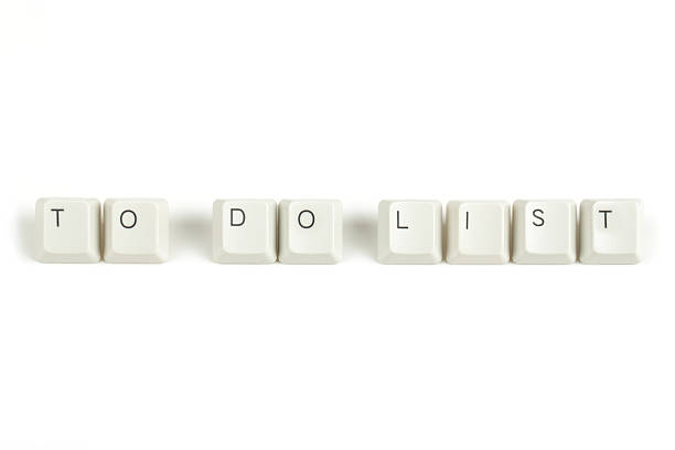 istock to do list from scattered keyboard keys on white 490673464