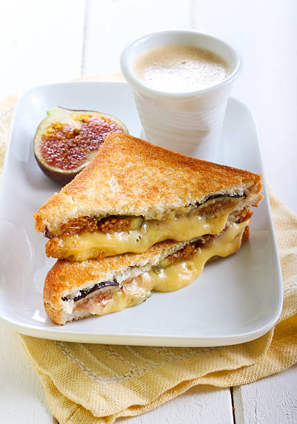 istock Cheese and fresh fig grilled sandwiches 490682840