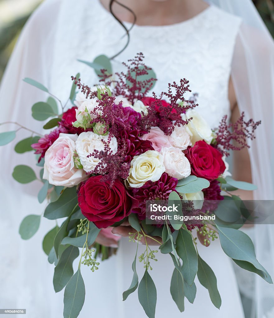 bridal bouquet wedding bouquet in hands of the bride 2015 Stock Photo