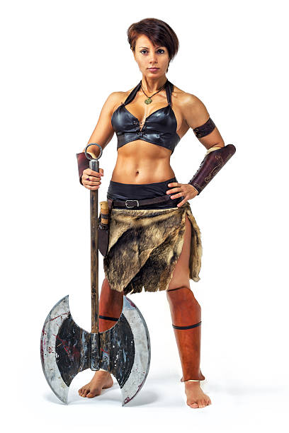 istock Warrior - woman with an axe 490685274