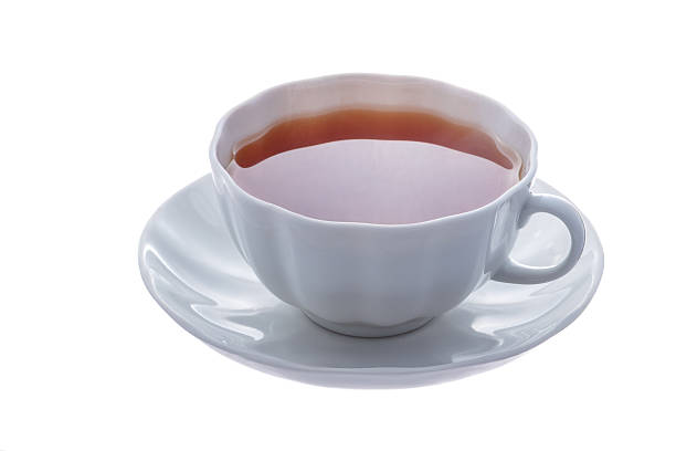 istock White cup of tea on a saucer 490687034
