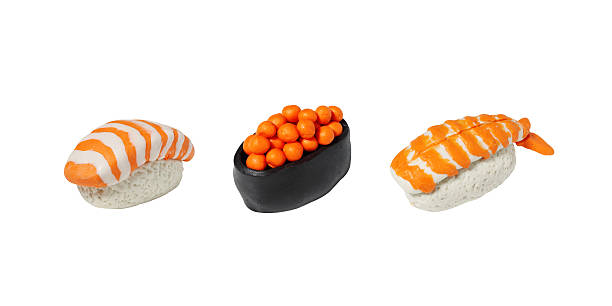 istock miniature sushi model from japanese clay 490687658