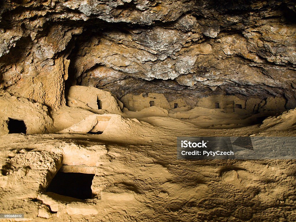 Necropolis in bolivian Galaxia cave Underground necropolis in Galaxia cave near Salar de Uyuni, Bolivia 2015 Stock Photo