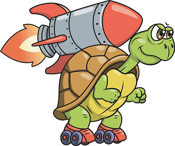 Turtle With Rocket 2 Stock Illustration - Download Image Now - Turtle,  Mascot, Speed - iStock