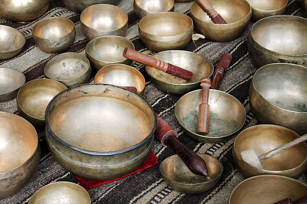 istock Singing bowls at a market 490690040