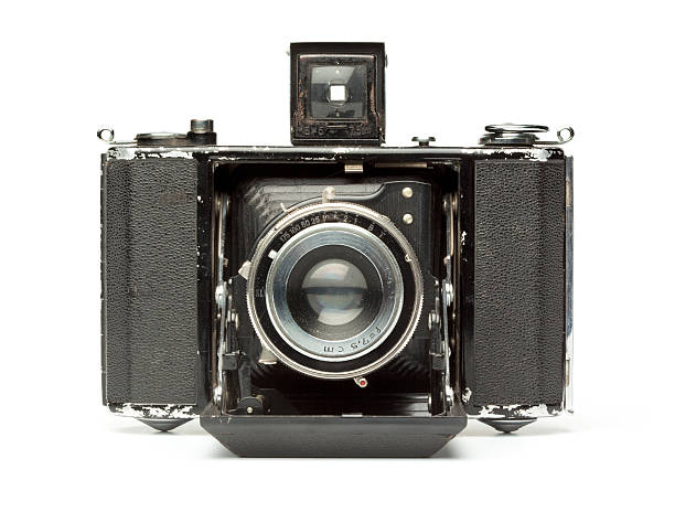 istock Vintage Photo Camera, Isolated on White 490690613