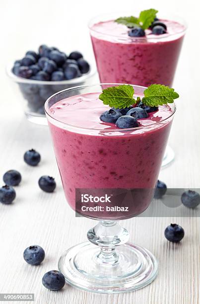 Blueberry Smoothies Stock Photo - Download Image Now - Berry Fruit, Black Currant, Blackberry - Fruit