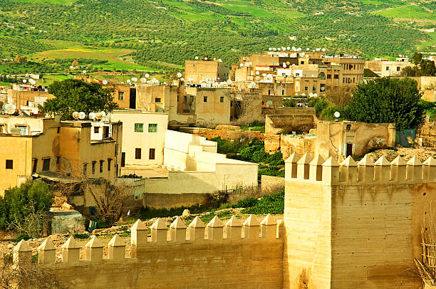 istock Morocco, a landscape of a city wall 490691167
