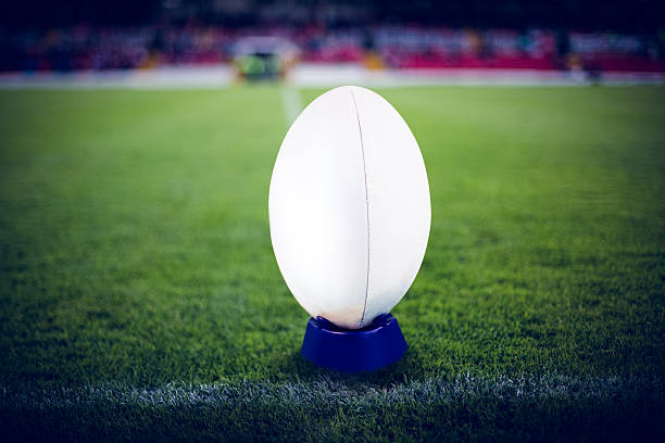 istock Composite image of rugby ball 490691488