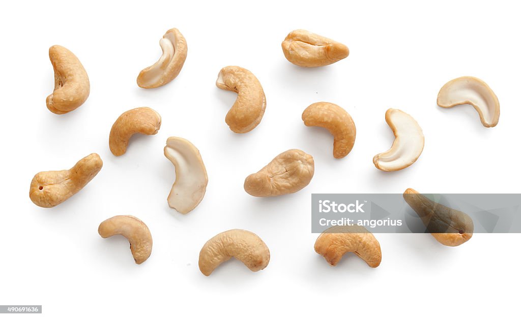 Set of cashew Set of isolated cashew on the white background Cashew Stock Photo