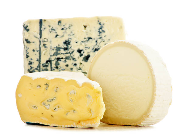 istock Different sorts of cheese isolated on white background 490692507