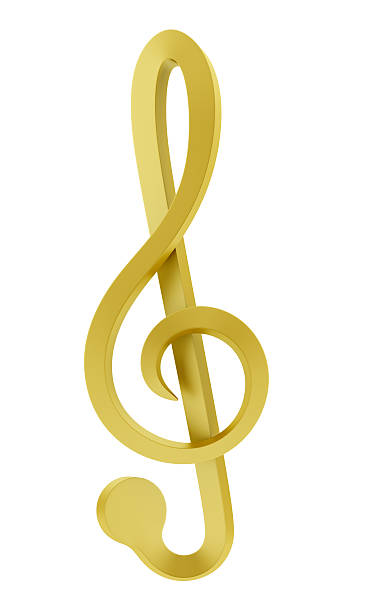 istock golden treble clef isolated on white background 490693085