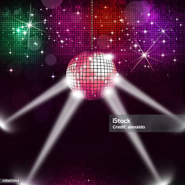 Disco Ball Music Background Stock Illustration - Download Image Now - Abstract, Activity, Backgrounds