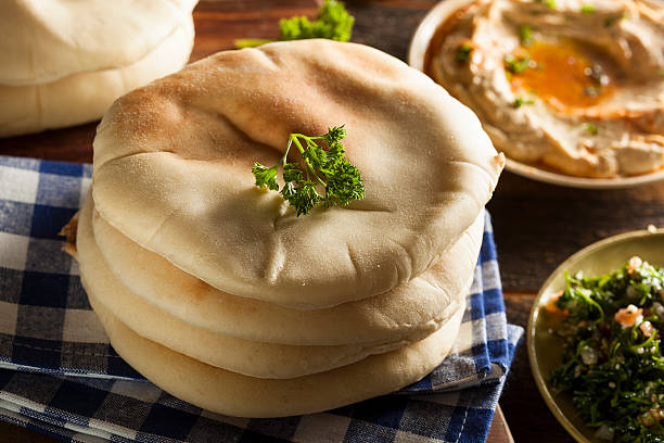 istock Homemade Organic Pita Bread 490694541