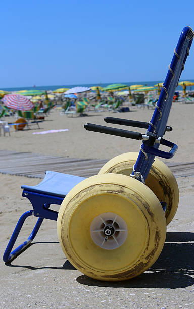 istock Special wheelchair with large floats wheels 490694788