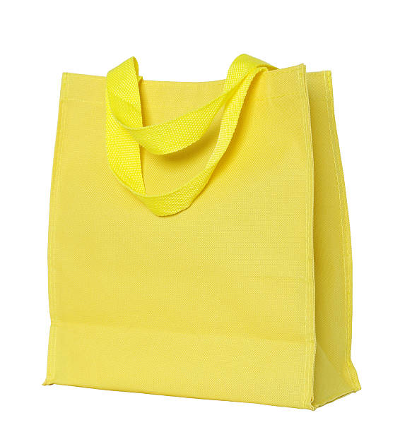 yellow canvas shopping bag