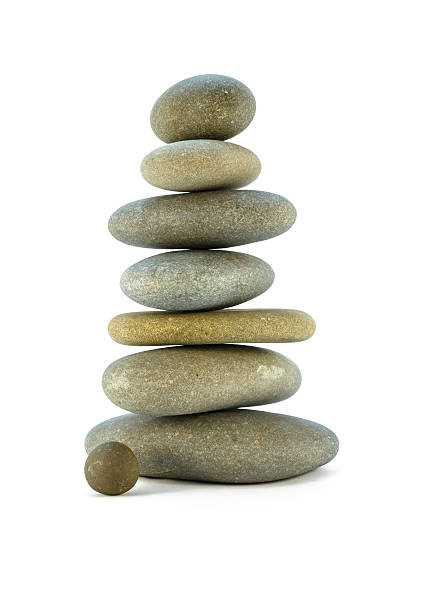 istock Sea stones stacked tower symbolizing balance 490695586