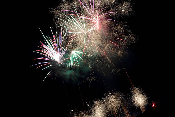 exploding firework stock photo