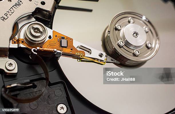 Hard Drive Internals Stock Photo - Download Image Now - Computer, Desktop PC, Disk