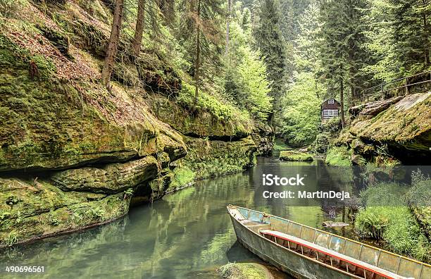 River In Hrensko Hdr Stock Photo - Download Image Now - Aquatic Sport, Bohemia - Czech Republic, Bright