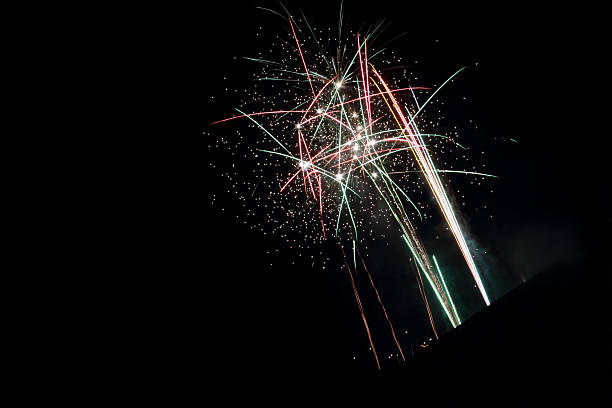 sparkling fireworks stock photo