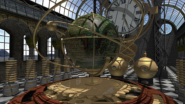 istock Time machine in Steam Punk style 490696636