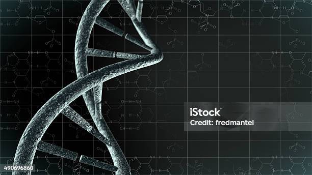 Genetic Dna With Science Background Stock Photo - Download Image Now - 2015, Abstract, Biological Cell