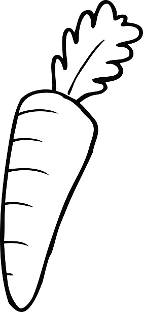 Line Drawing Cartoon Carrot Stock Illustration - Download Image Now - 2015,  Black And White, Doodle - iStock