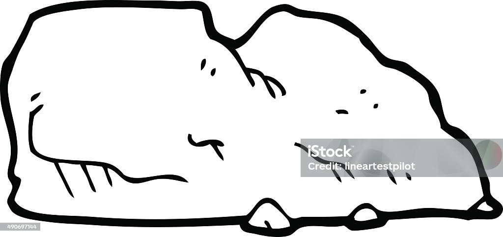 Line Drawing Cartoon Rock Stock Illustration - Download Image Now - 2015,  Black And White, Doodle - iStock