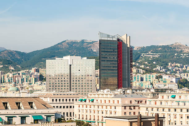 istock Skyline of Genoa with two modern skyscrapers 490718126