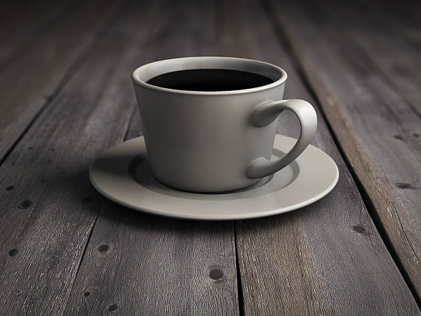 istock Cup of coffee on the old wooden boards 490719078