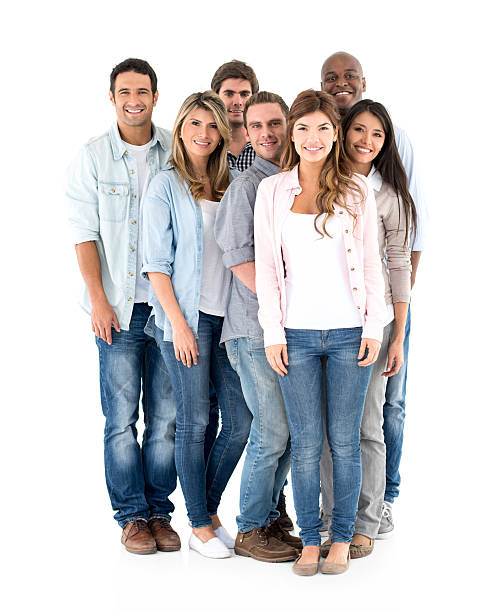 istock Happy group of casual people 490720480
