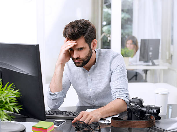Worried businessman portrait