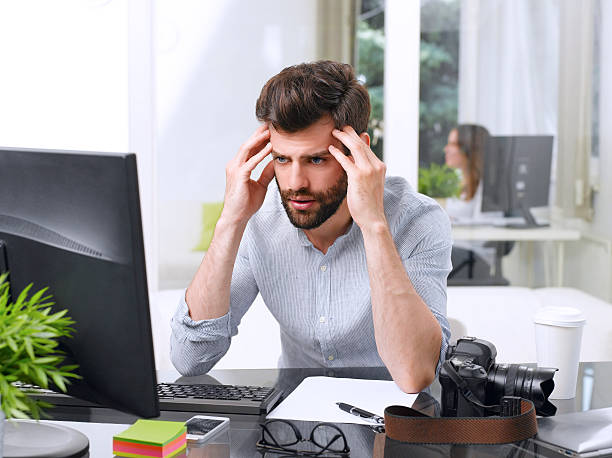 istock Worried businessman portrait 490722120