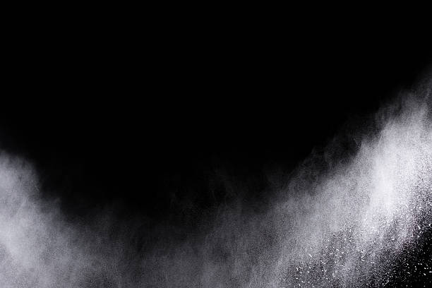 istock Abstract design of white powder cloud against dark background 490723780