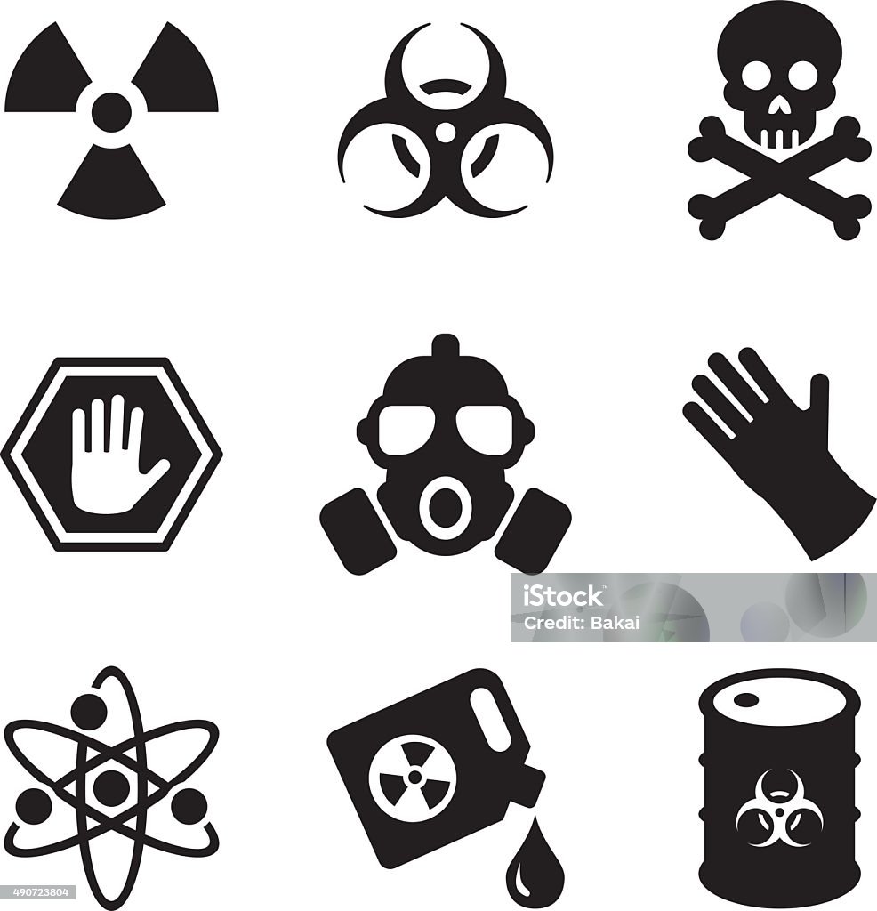 Biologische Gefährdung Symbole - Lizenzfrei Icon Vektorgrafik