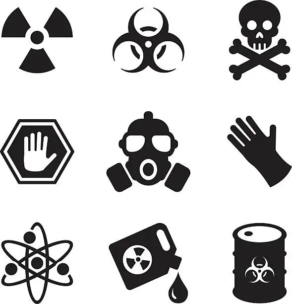 Vector illustration of Biohazard Icons