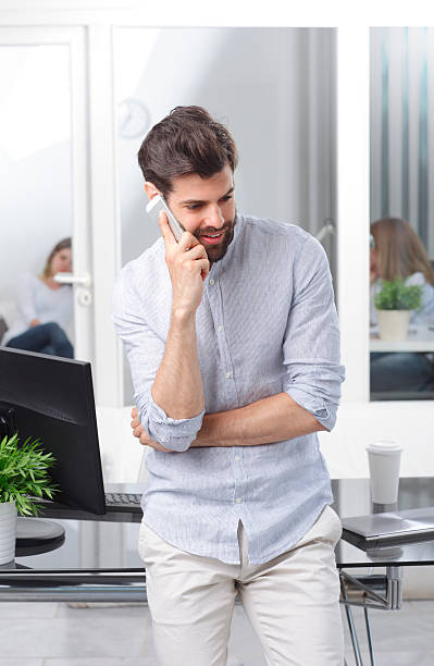 istock Businessman with mobile phone 490724566