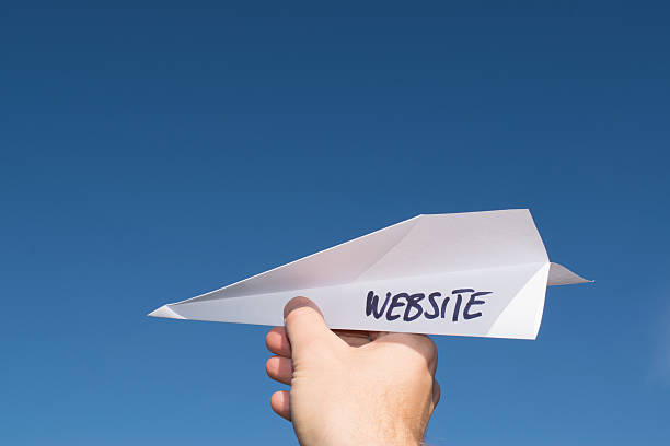 Launching a new website stock photo