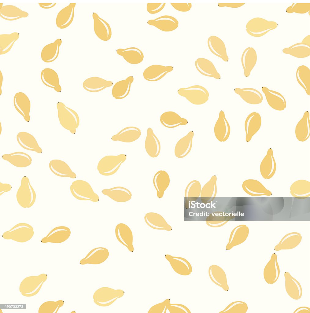 Sesame Seamless Pattern Sesame seeds designed in flat style and arranged in a seamless pattern. Sesame stock vector