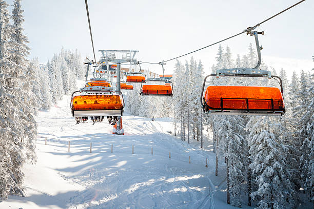 istock Ski chair-lift 490734843