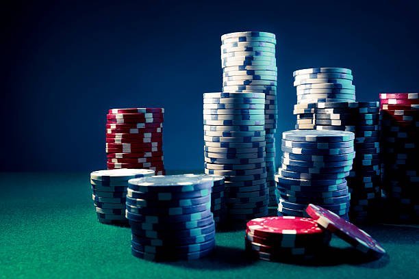 istock High contrast image of Casino chips 490734915