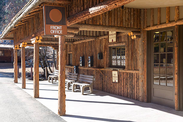 istock Curry village office building in Yosemite National Park 490736047