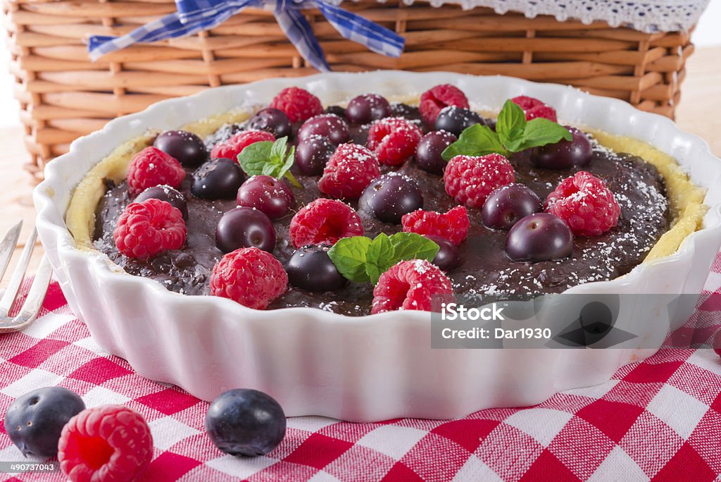 chocolate tartelette with forest fruits chocolate tartelette with forest fruitschocolate tartelette with forest fruits Bakery Stock Photo