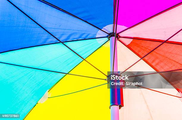 Color Umbrella Stock Photo - Download Image Now - Art And Craft, Backgrounds, Blue